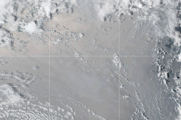 Animation of GOES-17 images of Tongan volcano erupting January 15, 2022