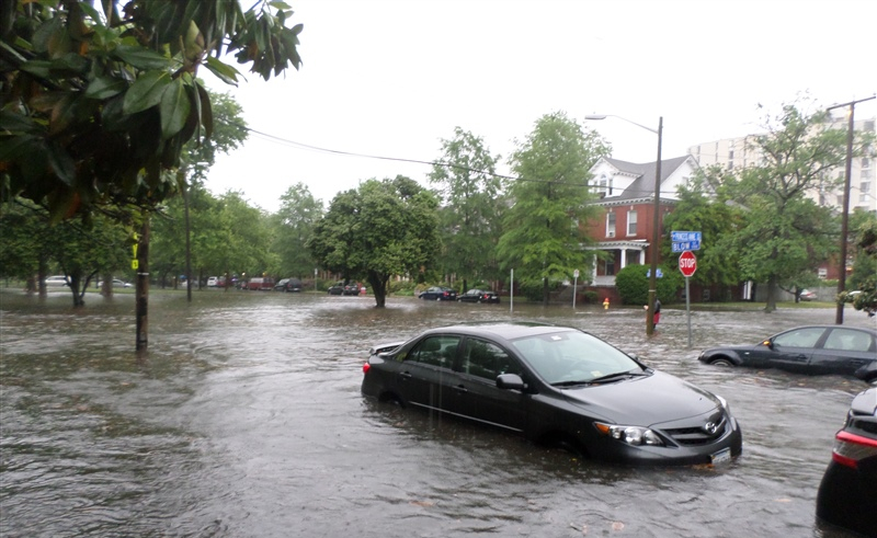 Flooding in Norfolk, Virginia on May 16, 2014