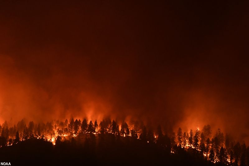 Rum Creek fire near Merlin, Oregon: August, 2022.
