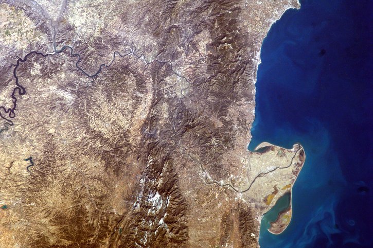EarthLam image of Spain seen from the International Space Station.