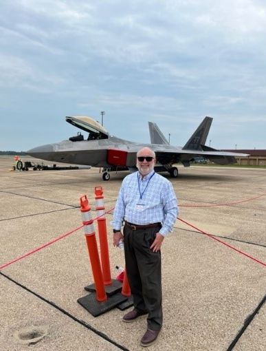 John Moore with F-22