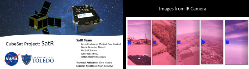 University of Toledo CubeSat Project: SatR and images from its IR camera