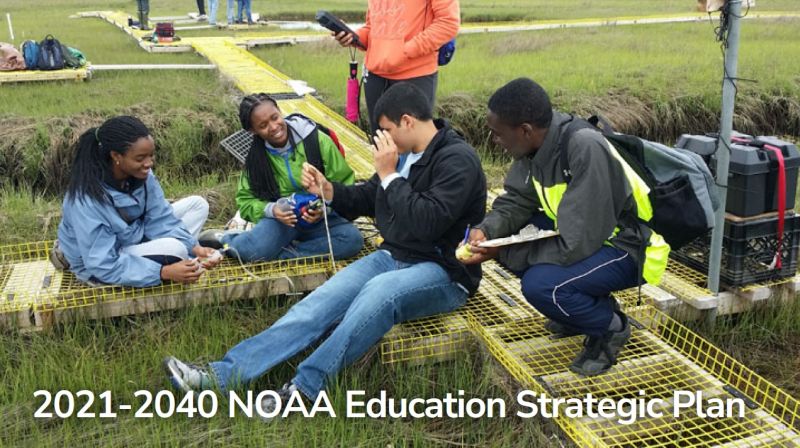 Students engaged in NOAA Education activity
